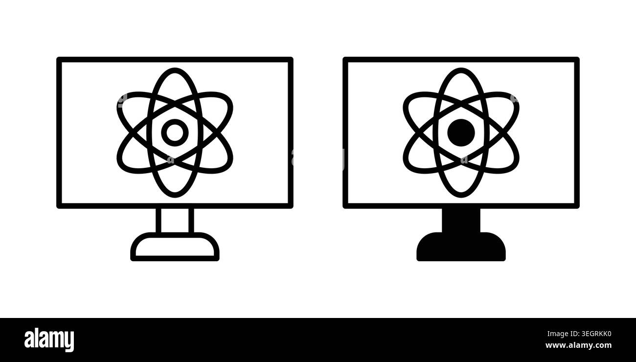 Grafica del simbolo vettoriale dell'icona dell'informatica Illustrazione Vettoriale