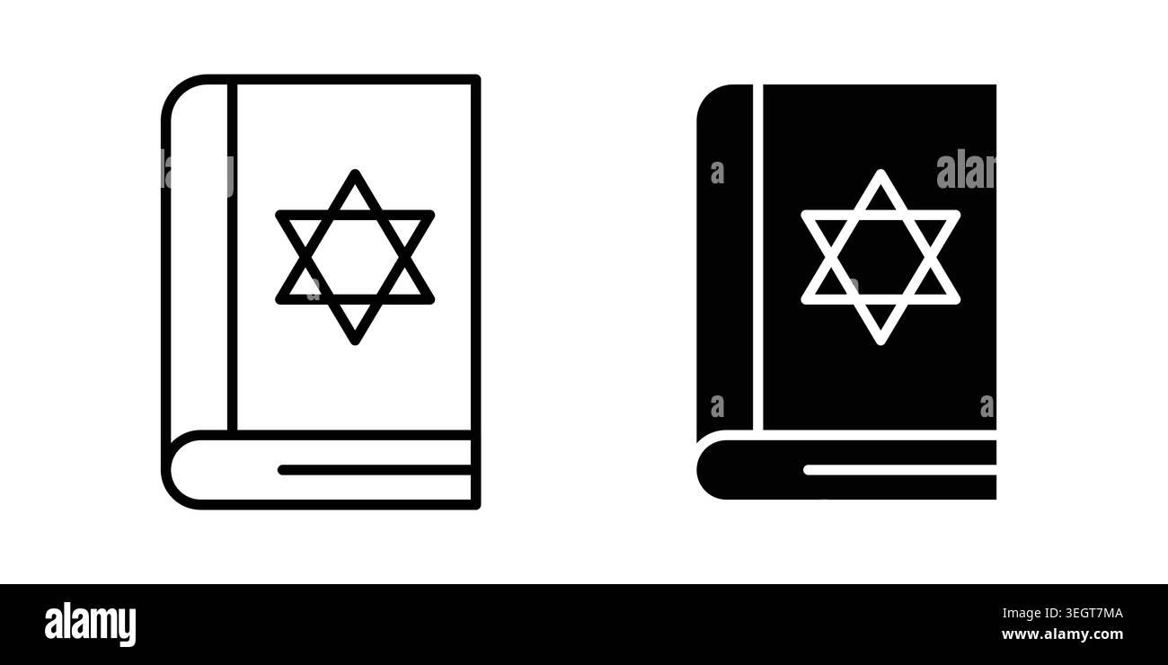 Simbolo, simbolo e illustrazioni del logo del libro Tanakh Illustrazione Vettoriale