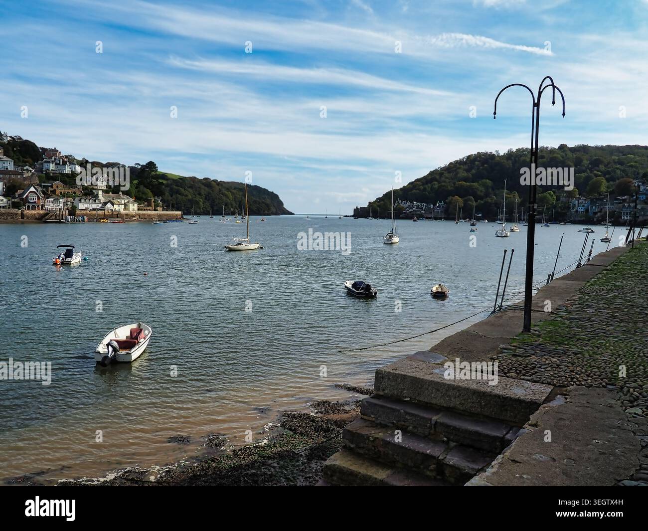 Bayards Cove Dartmouth alla foce del fiume Dart Foto Stock