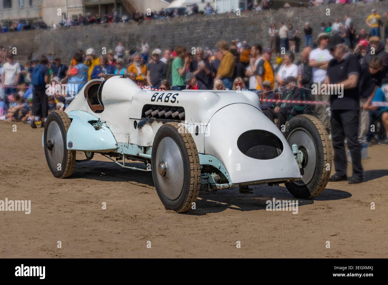 Babs Pendine record di velocità commemorazione centinaria sulle sabbie di Pendine. Galles Foto Stock