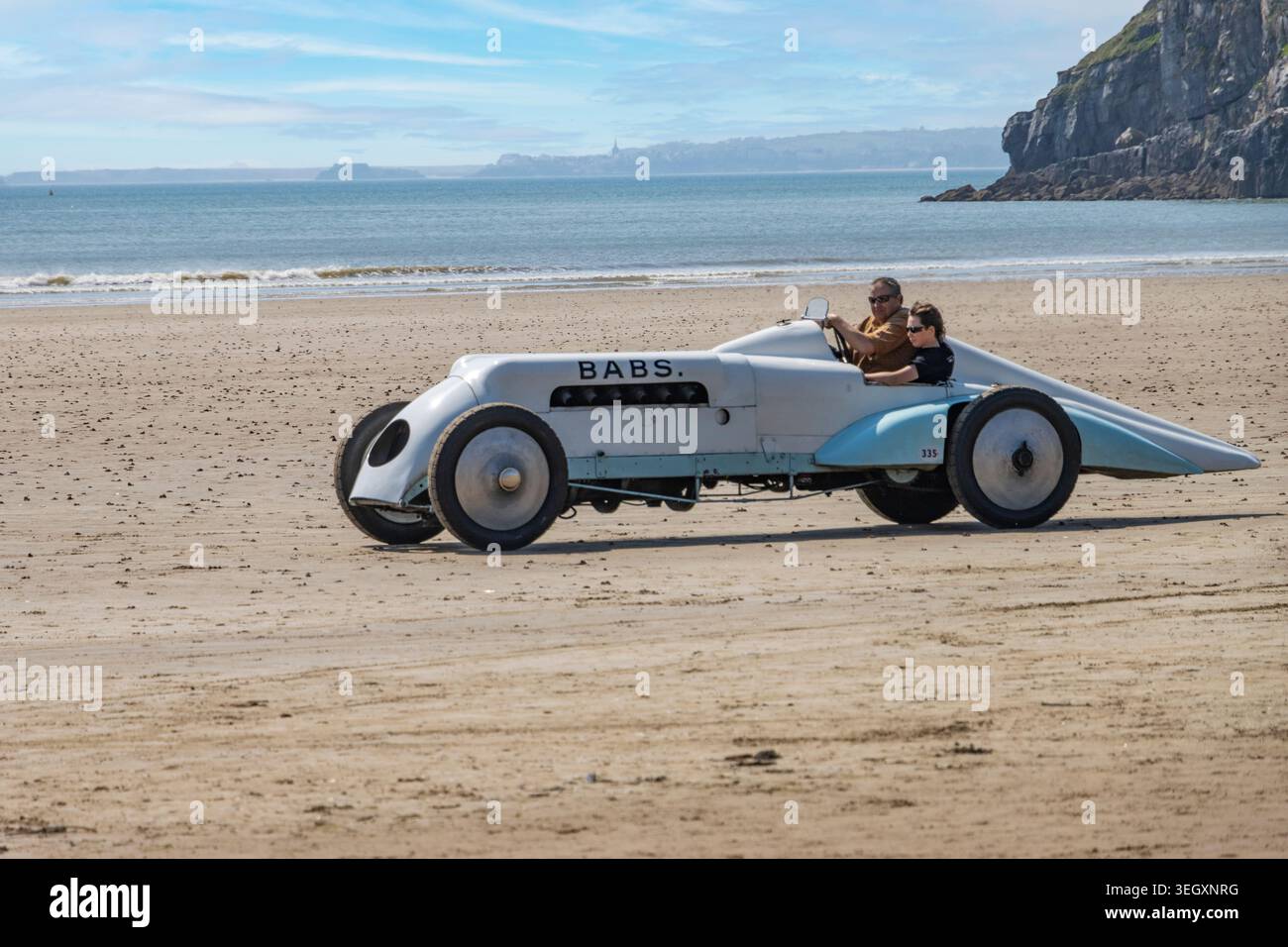Babs Pendine record di velocità commemorazione centinaria sulle sabbie di Pendine. Galles Foto Stock