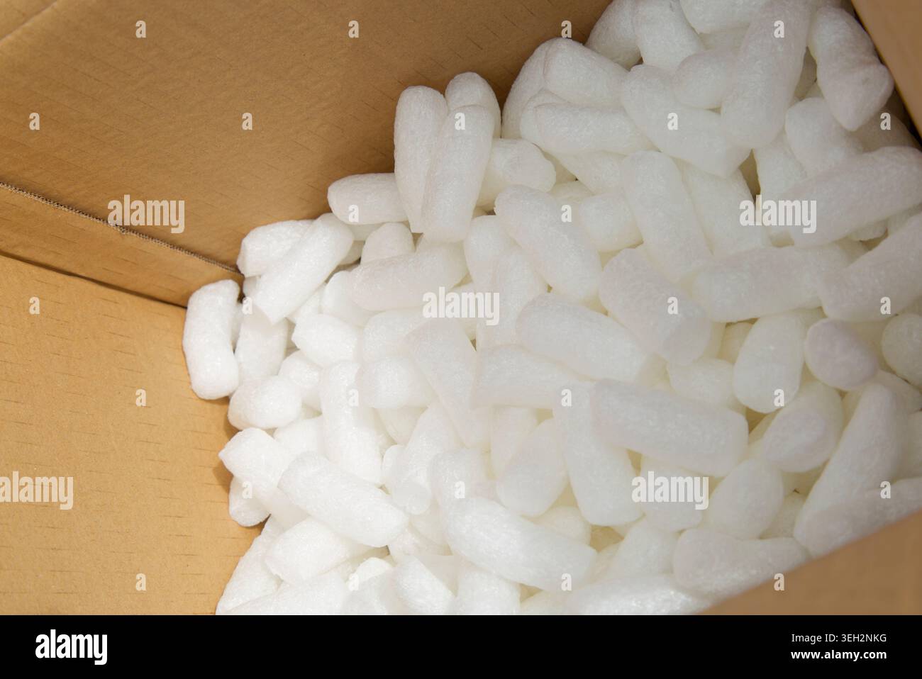 Imballaggio sfuso solubile in acqua in scatola di cartone Foto Stock