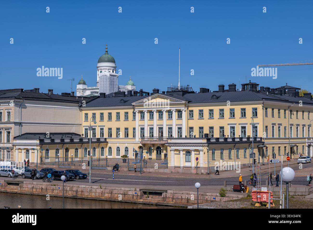 Il Palazzo Presidenziale (in finlandese: Presidentinlinna) nella città di Helsinki, Finlandia. Residenza ufficiale del presidente della Repubblica di Finlandia. Foto Stock