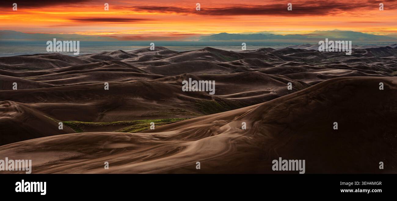 Il Great Sand Dunes National Park conserva le dune di sabbia più alte del Nord America Foto Stock