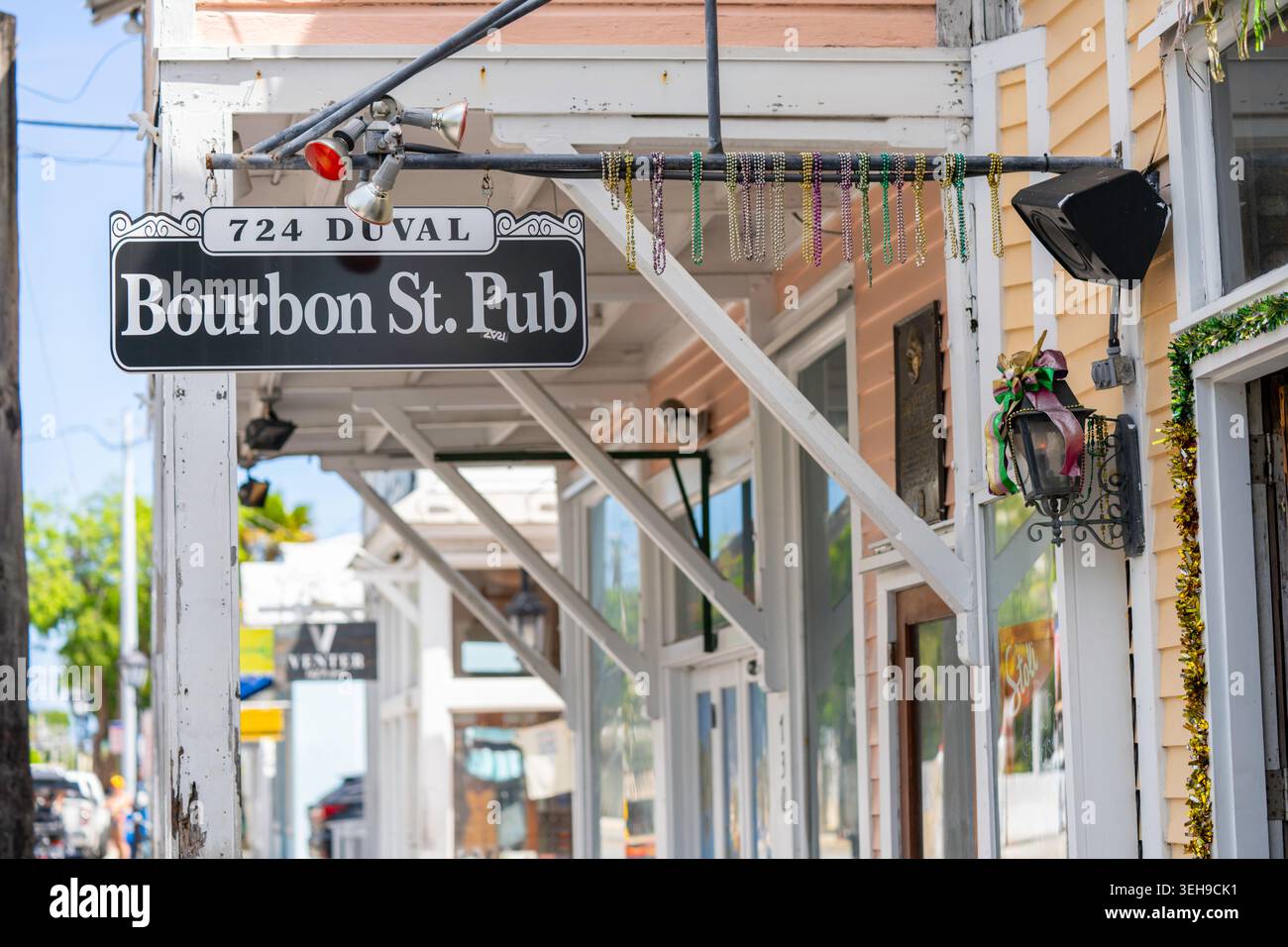 Key West, Florida, USA - 21 maggio 2026: Bourbon St Pub a Key West Florida Foto Stock
