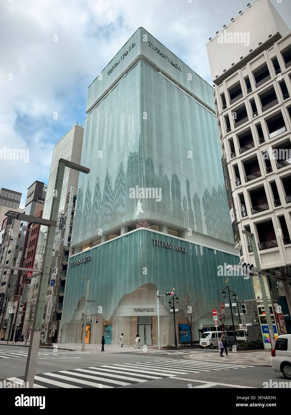 Il flagship store Tiffany & Co. Nel quartiere Ginza di Tokyo, Giappone. Foto Stock