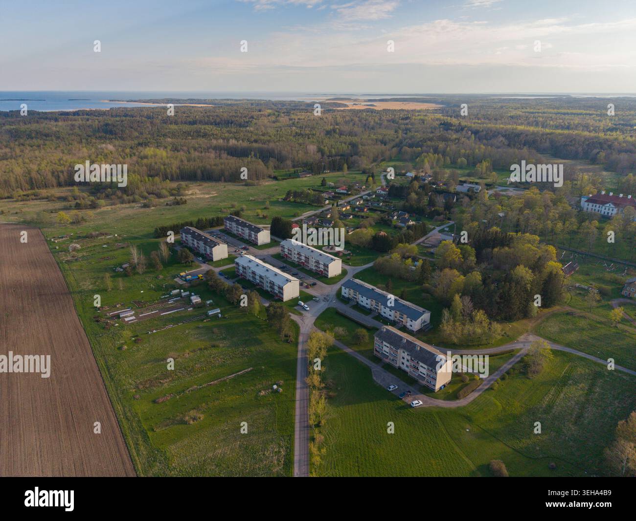 Paesaggio rurale a Hiiumaa, Estonia Foto Stock