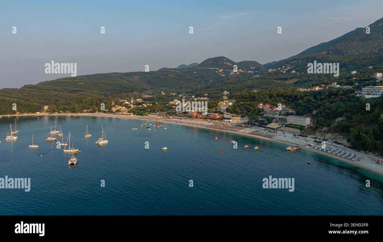 Spiaggia di Valtos a Parga, Grecia Foto Stock