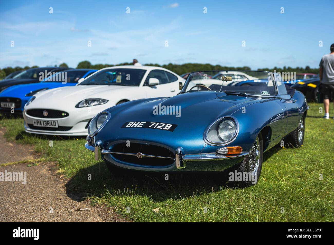1964 Jaguar e-Type serie 1 Roadster, in mostra al Great British Jaguar Day tenutosi a Bicester Motion il 23 maggio 2026. Foto Stock