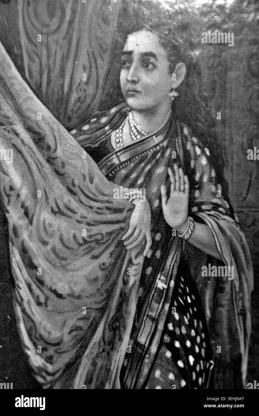 Artefatti esposti al The Government Museum, noto anche come The Madras Museum, situato nel quartiere di Egmore, Chennai, Tamil Nadu, India Foto Stock
