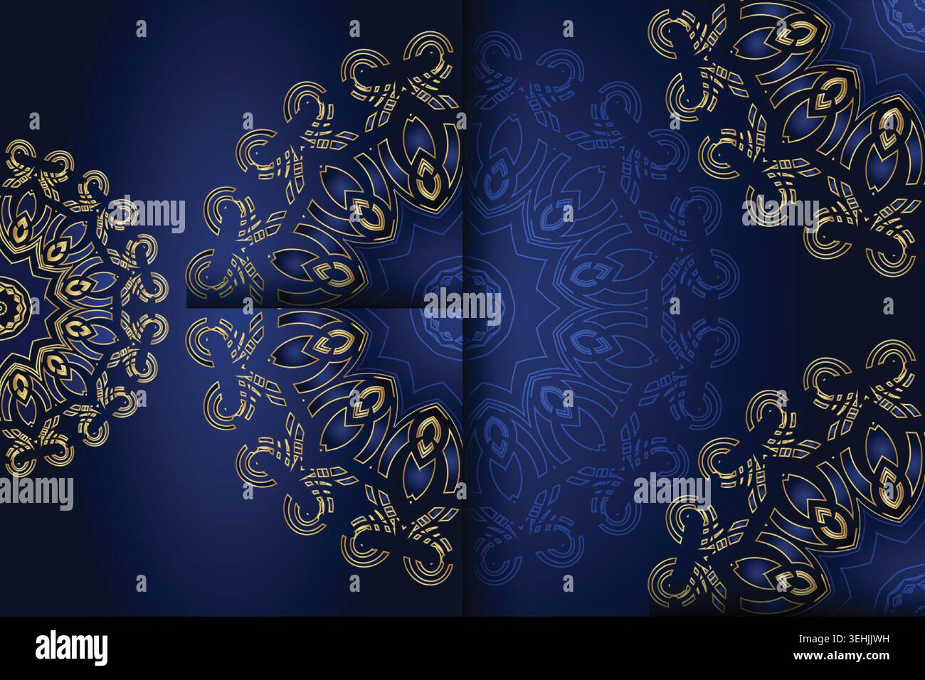 Design Mandala ornamentale con forme Petali e dettagli Golden Core Illustrazione Vettoriale