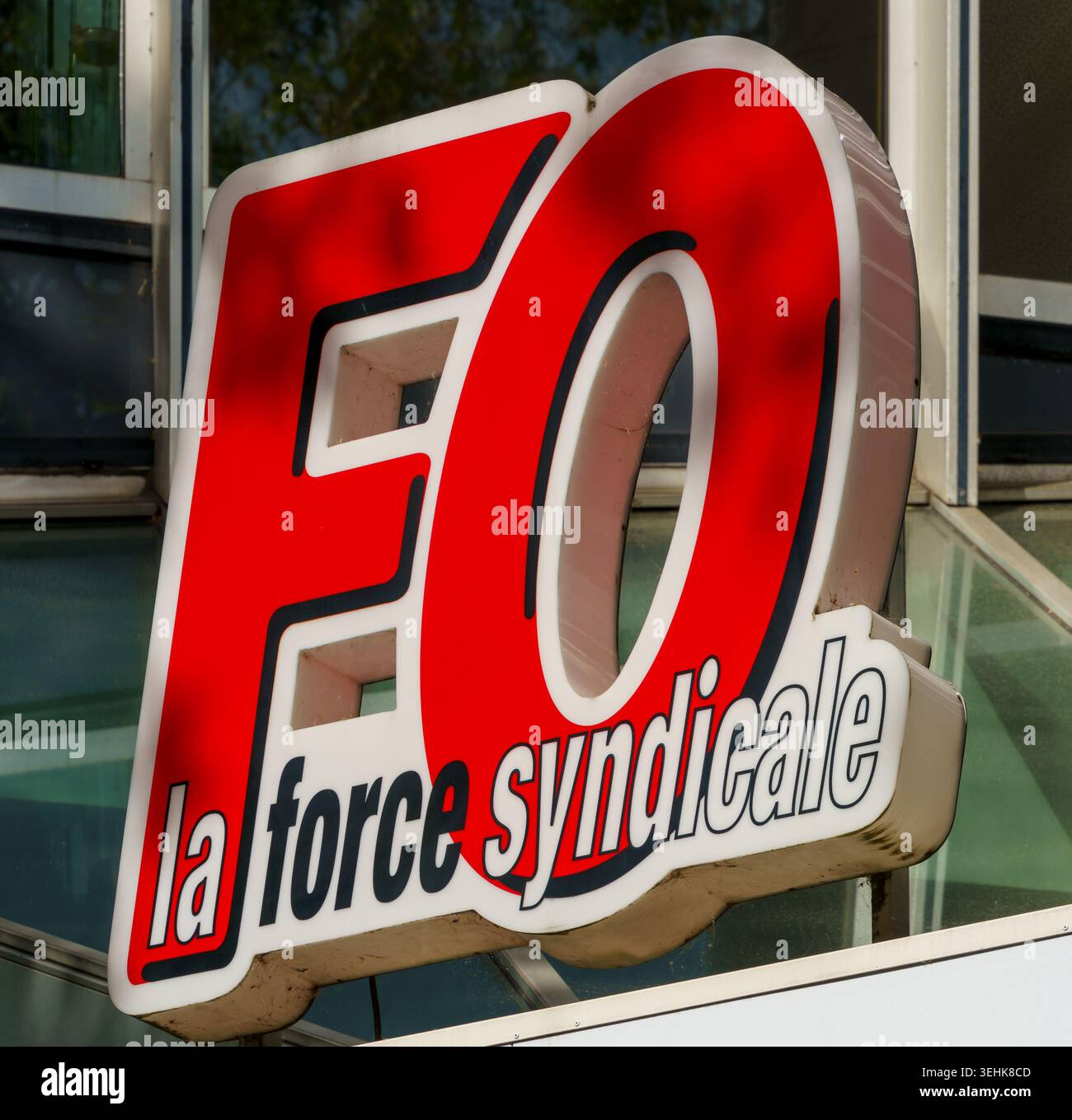 Sede del sindacato Force Ouvrière (FO), rue du Maine, Parigi, Francia Foto Stock