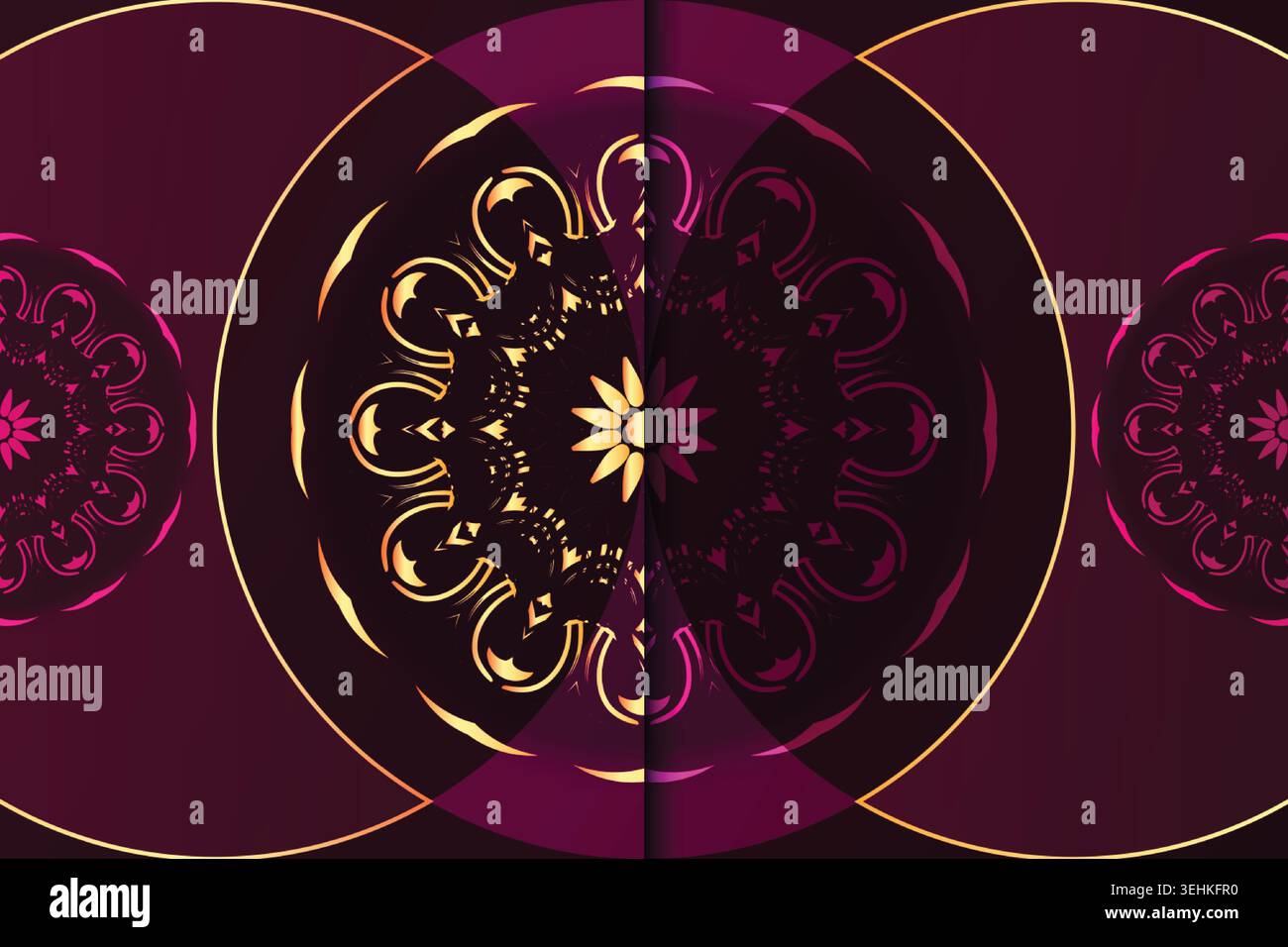 Intricata illustrazione Mandala di lusso con Radiant Flower Center e dettagli ornamentali Illustrazione Vettoriale