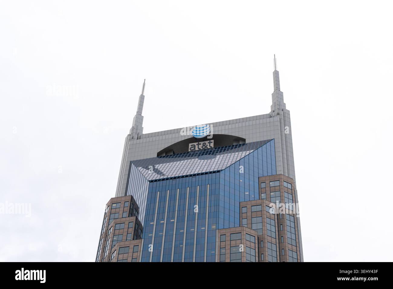 Ufficio amministrativo e aziendale AT and T in Commerce St a Nashville, Tennessee, Stati Uniti. Foto Stock