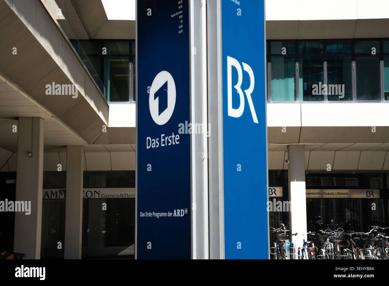 Bayerischer Rundfunk (BR in breve), Arbeitsgemeinschaft der offentlich-rechtlichen Rundfunkanstalten der Bundesrepublik Deutschland, German Public Br Foto Stock