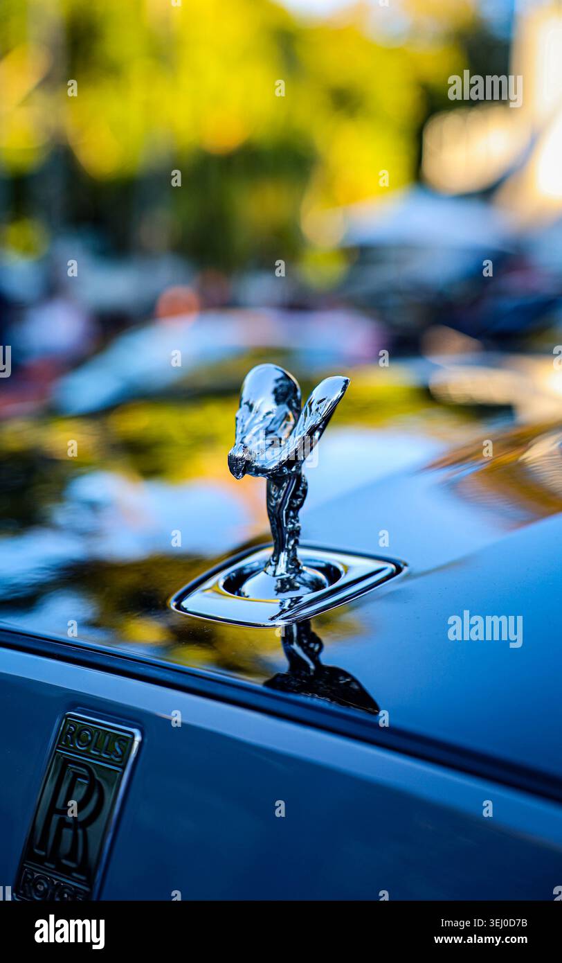Spirit of Ecstasy Hood ornamento in un ambiente di lusso Foto Stock