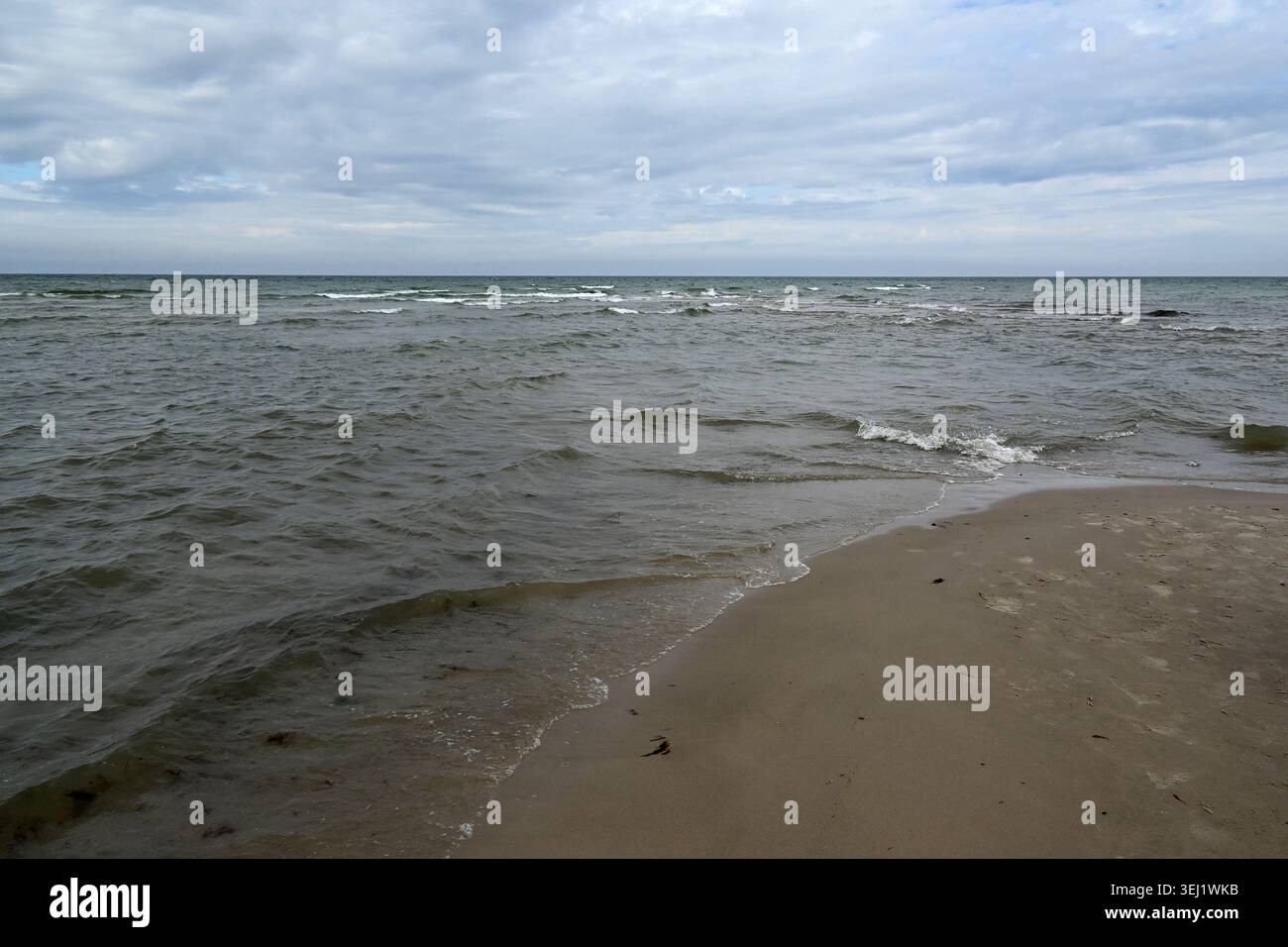 Grenen, la punta più settentrionale della Danimarca, dove si incontrano il Mar Baltico e il Mare del Nord Foto Stock