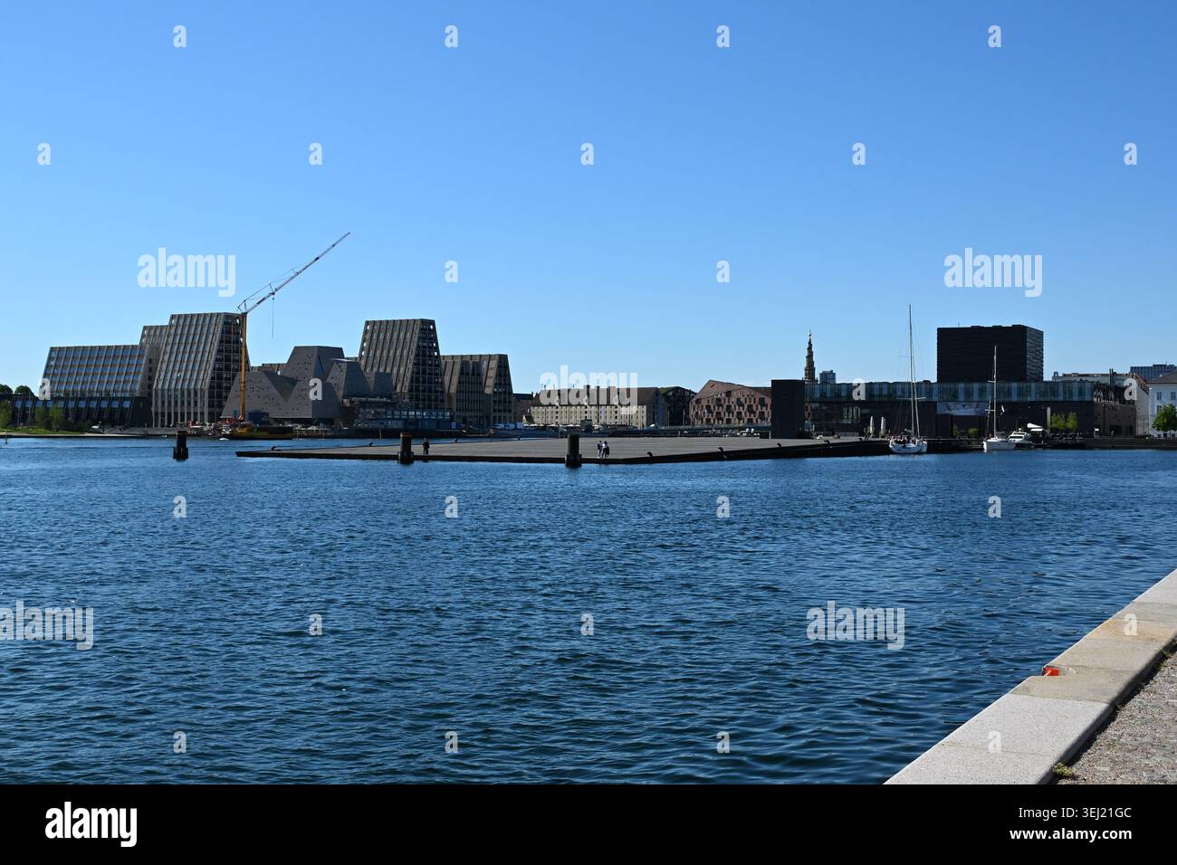 Edifici nella zona portuale di Christianshavn a Copenaghen, Danimarca Foto Stock