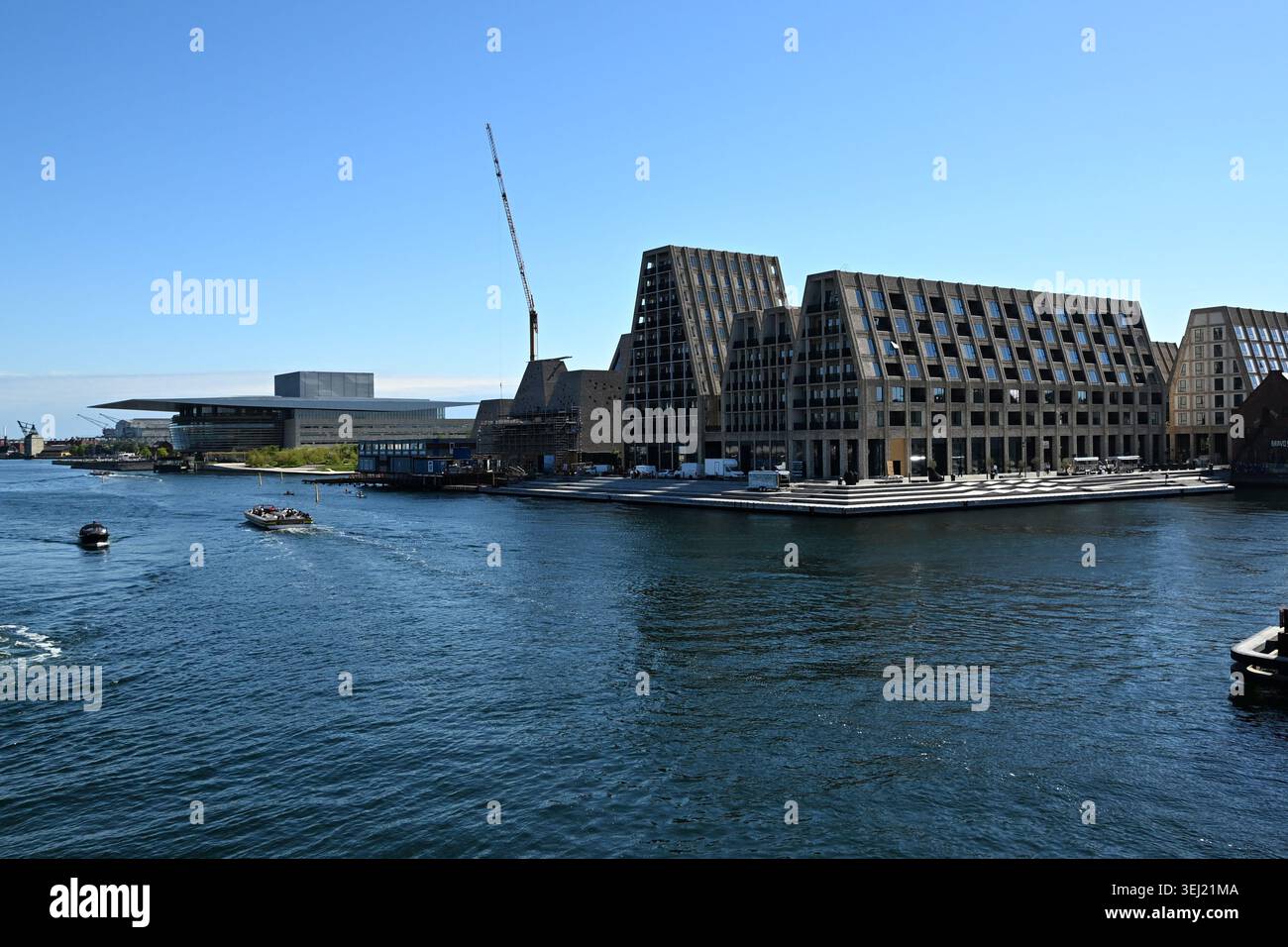 Edifici nella zona portuale di Christianshavn a Copenaghen, Danimarca Foto Stock