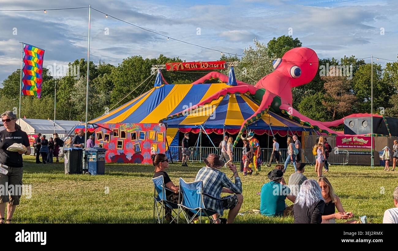 Bearded Theory Festival 2026, palco di Maui Waui - Immagine stock catturata con smartphone