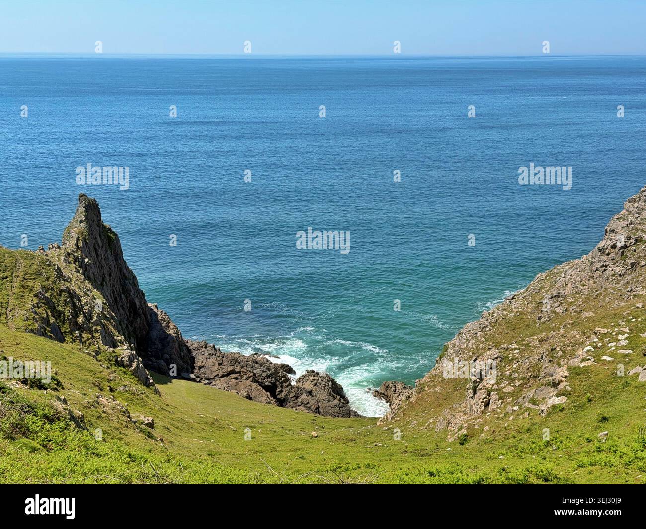 Mewslade Bay, Gower, Swansea, Galles, Regno Unito - Immagine stock catturata con smartphone