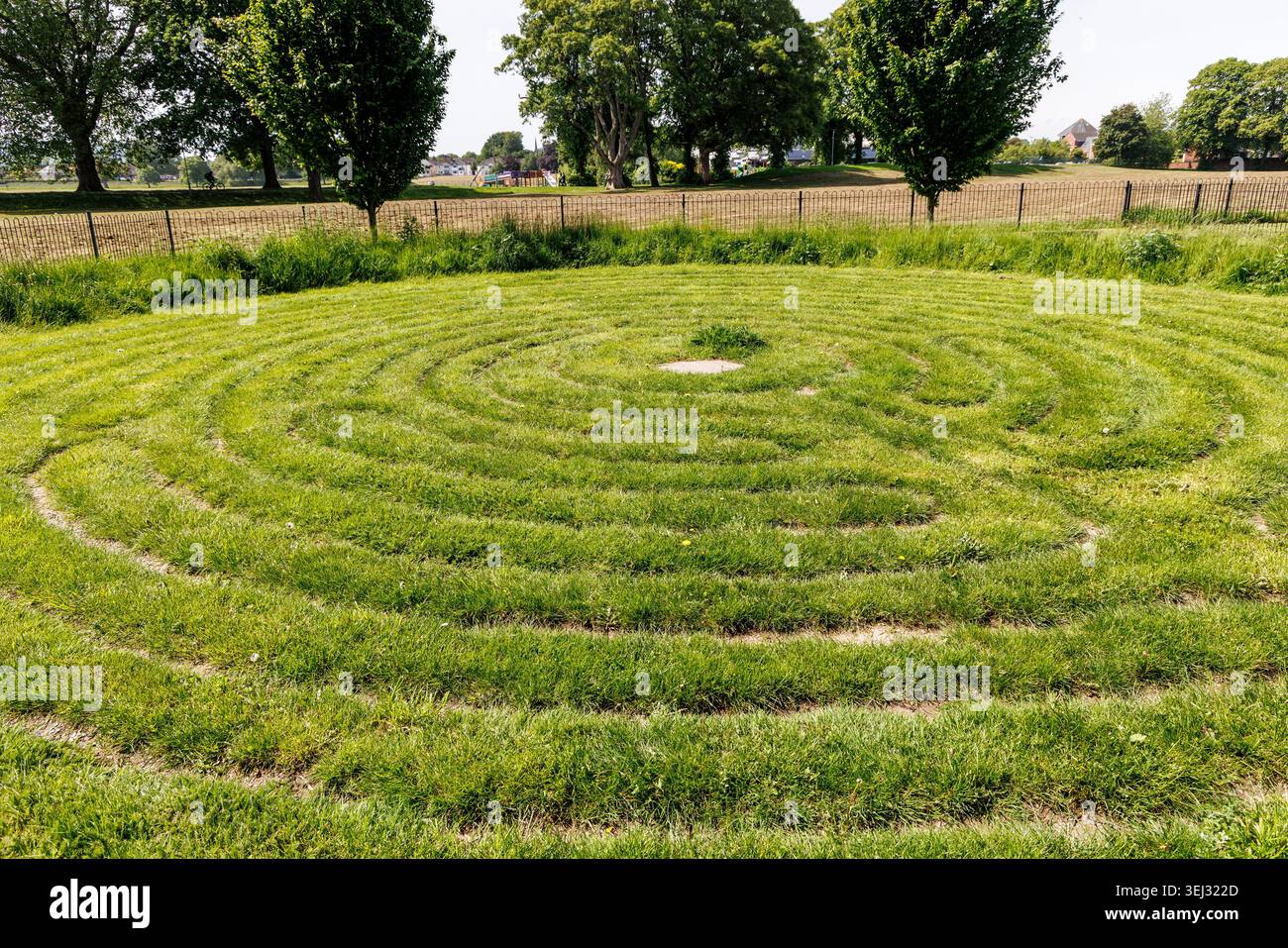 Il labirinto di Bishop's Meadow, Hereford, Inghilterra, Regno Unito Foto Stock