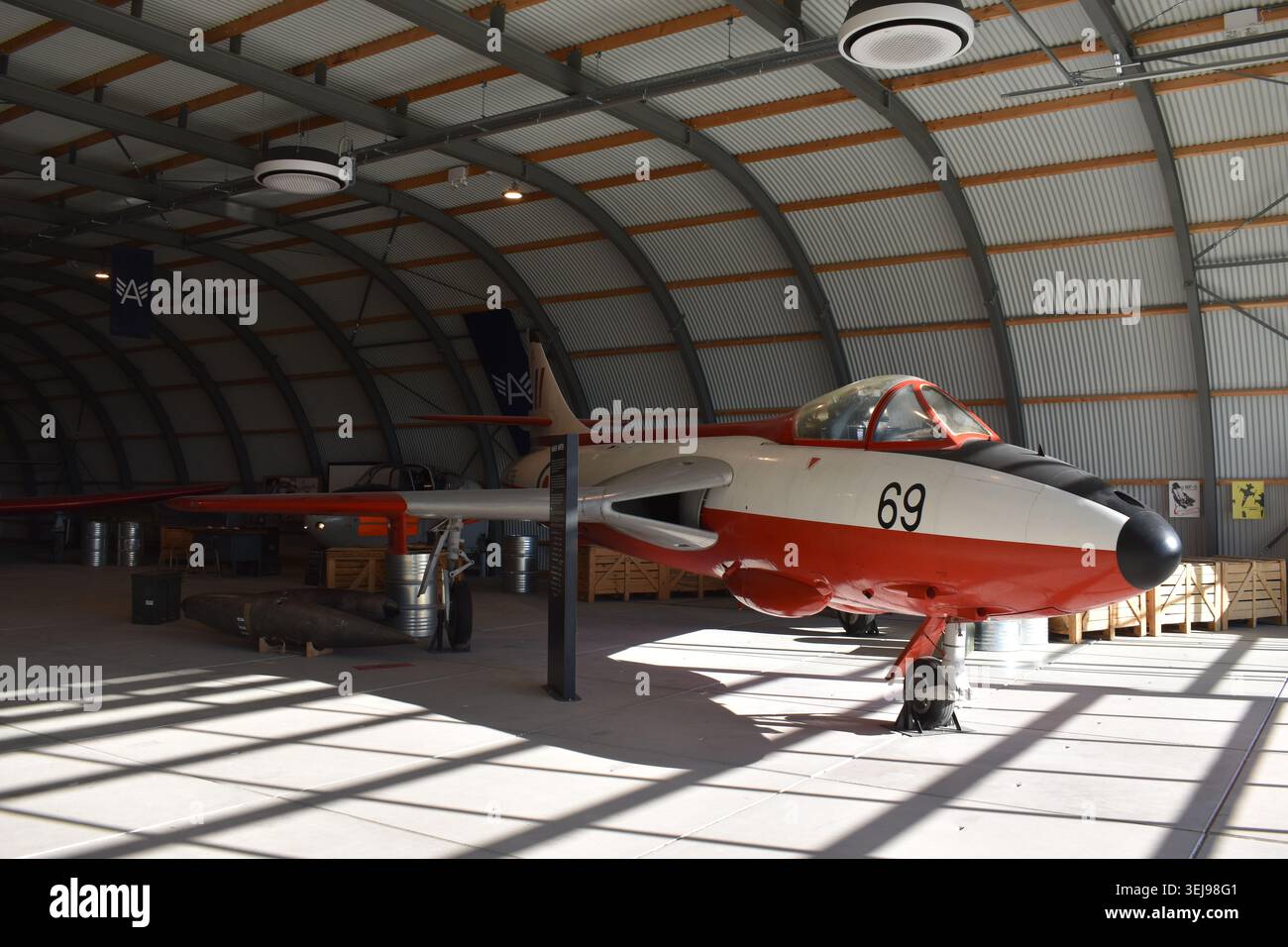 Lelystad, Paesi Bassi - 5 marzo 2026: Un jet Hawker Hunter F51 Foto Stock