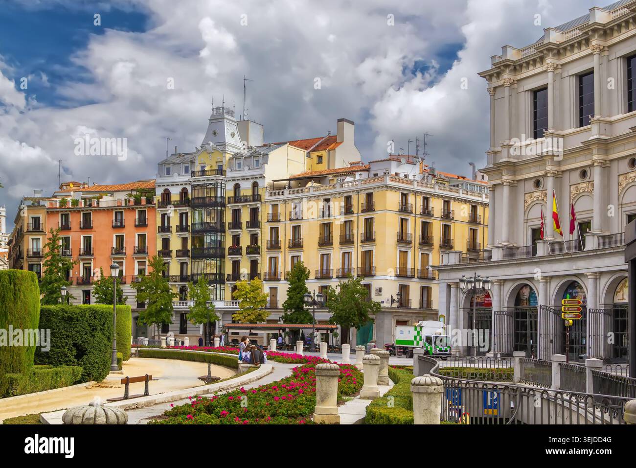Piazza Orientale a Madrid, Spagna Foto Stock