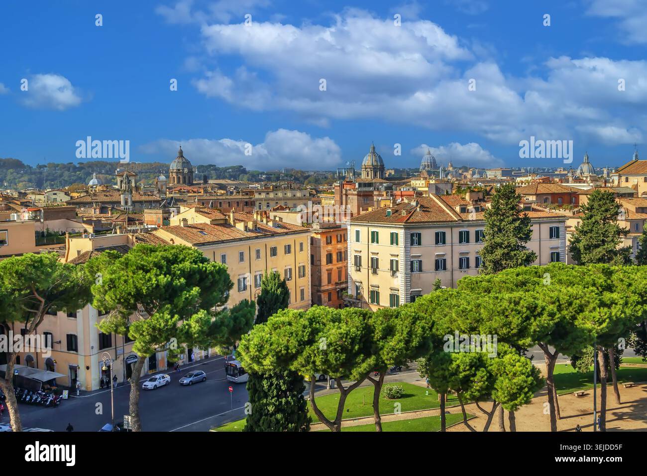 Vista di Roma, Italia Foto Stock