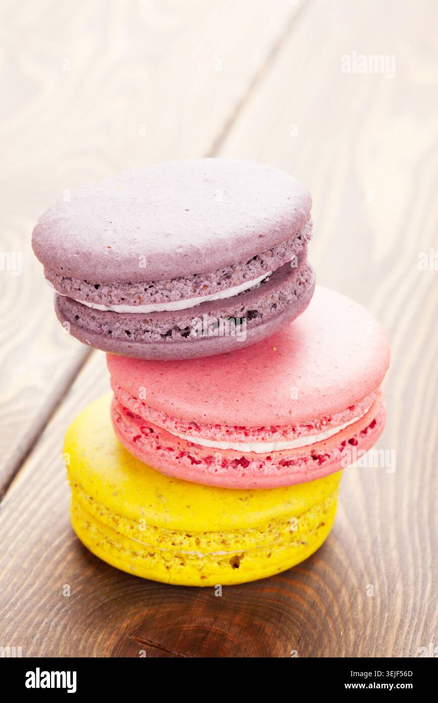 Macaron colorati i cookie Foto Stock