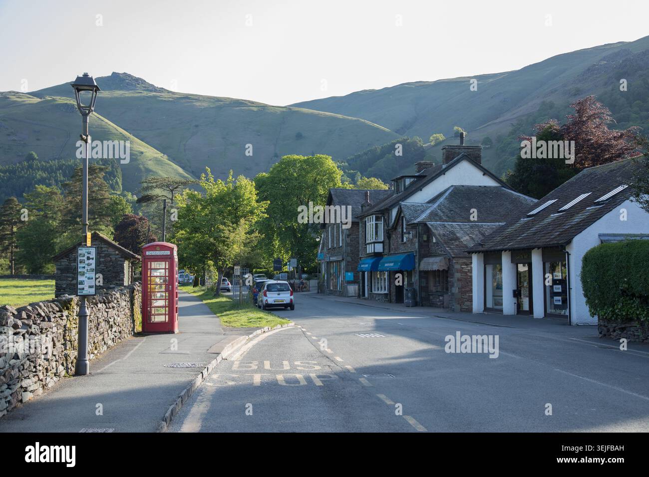 Il villaggio di Grasmere, Lake District Foto Stock