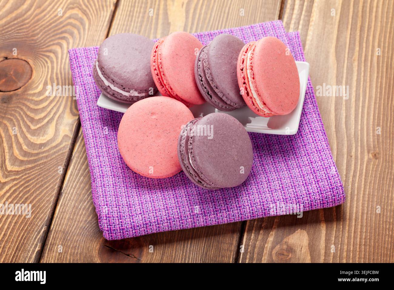 Macaron colorati i cookie Foto Stock