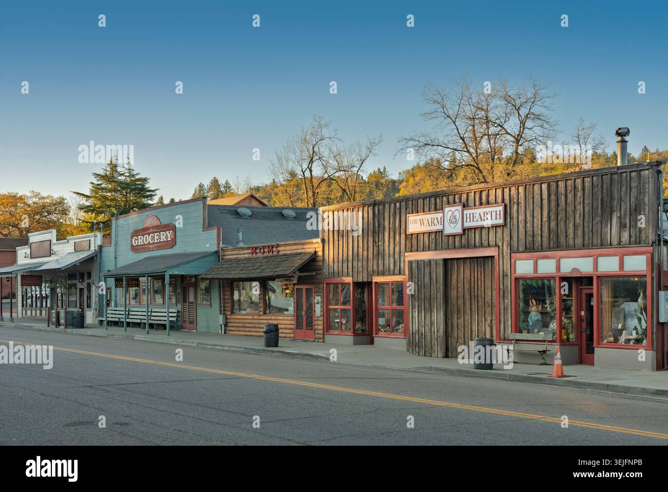 La strada principale del villaggio di Julian, California, USA. Foto Stock