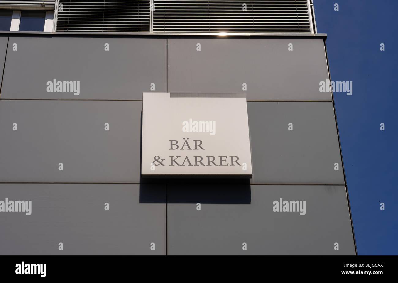 Zurigo, Svizzera - 21 maggio 2026: Bar and Karrer è uno dei principali e prestigiosi studi legali societari svizzeri Foto Stock