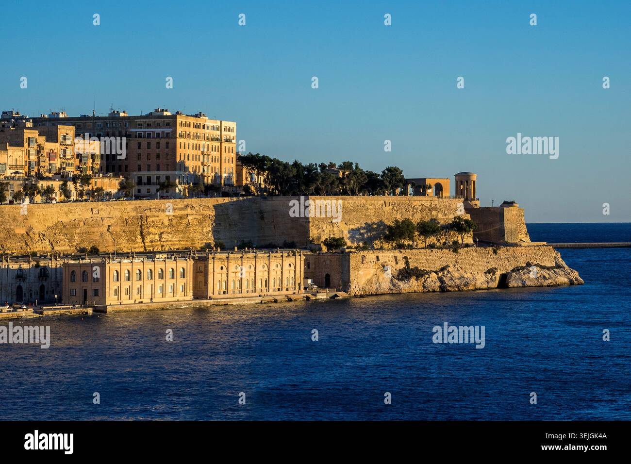 Malta - la Valletta, città di la Valletta all'ingresso del porto Foto Stock