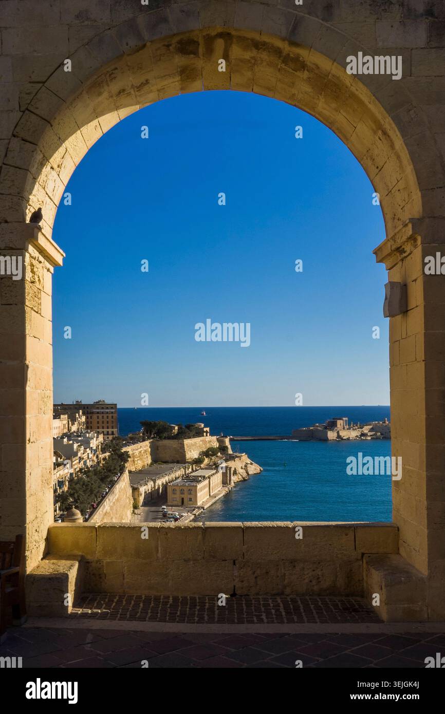 Malta - la Valletta, Faro di Sant'Elmo Foto Stock