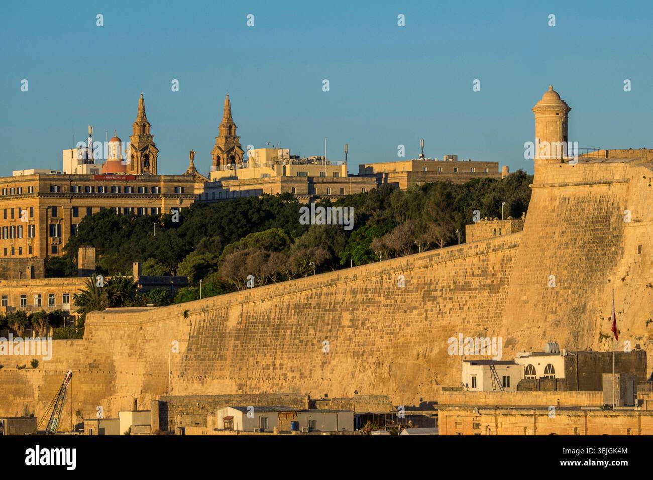 Malta - la Valletta, Case della città Vecchia Foto Stock