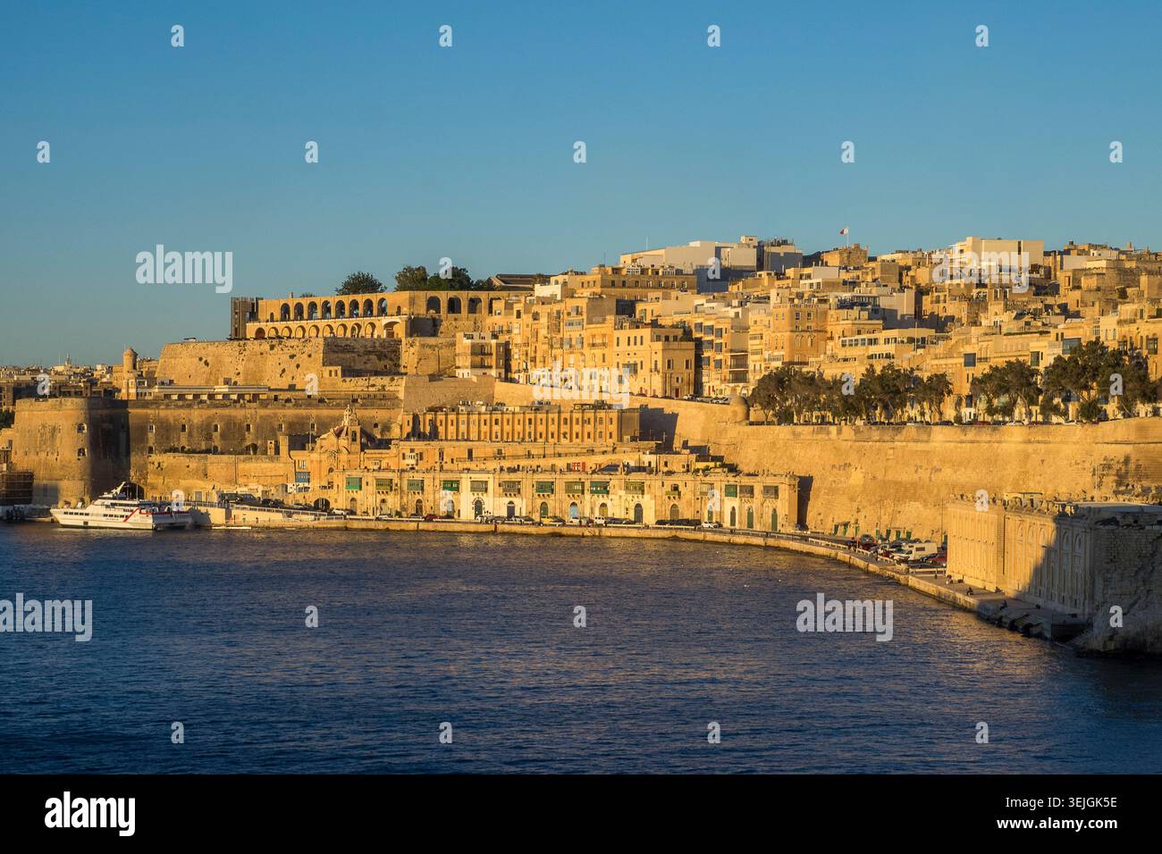 Malta - la Valletta, città di la Valletta all'ingresso del porto Foto Stock
