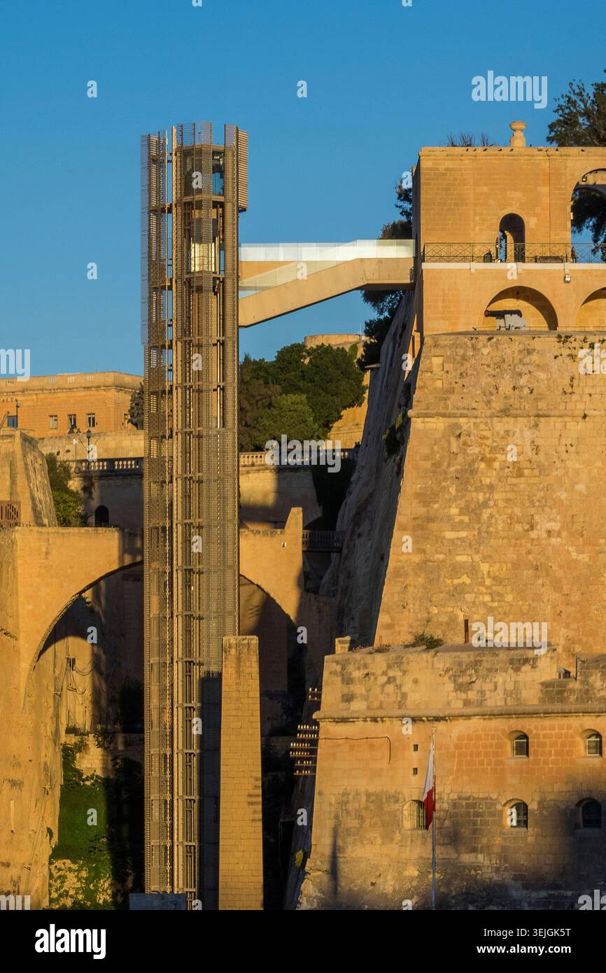 Malta - Valletta, Barrakka Lift Foto Stock