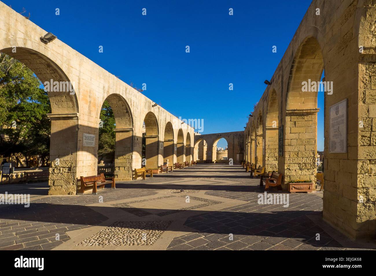 Malta - la Valletta, Bastione di San Cristoforo ai Giardini Barrakka inferiori Foto Stock