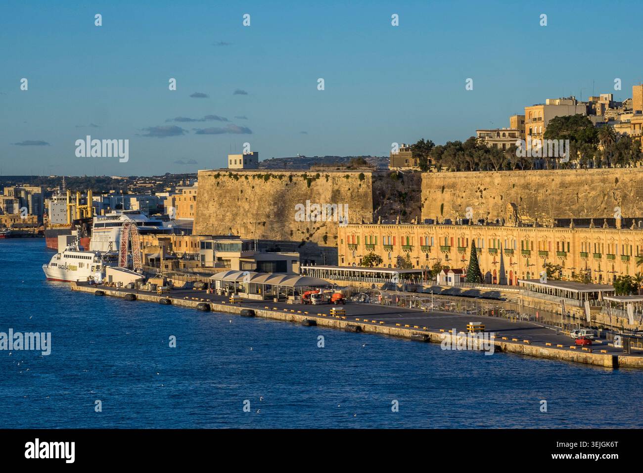 Malta - la Valletta, città di la Valletta all'ingresso del porto Foto Stock