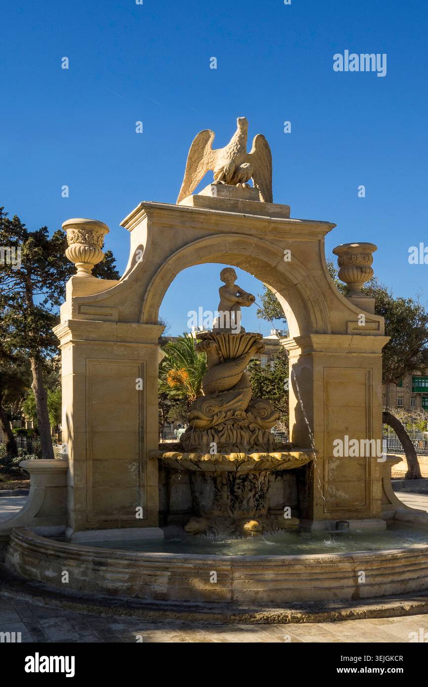 Malta - la Valletta, monumento a Joseph Scicluna Foto Stock