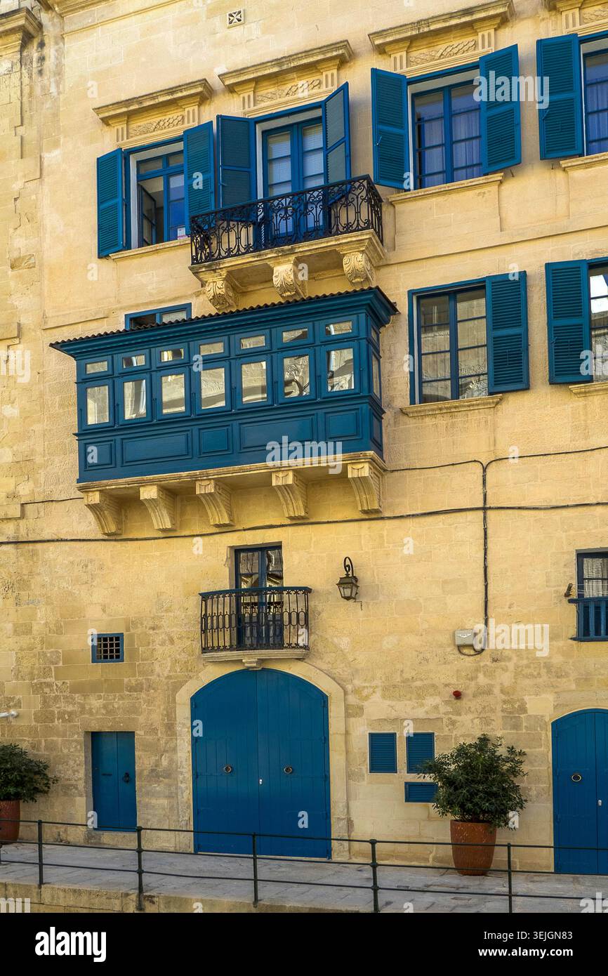 Malta - la Valletta, City Street di la Valletta Foto Stock