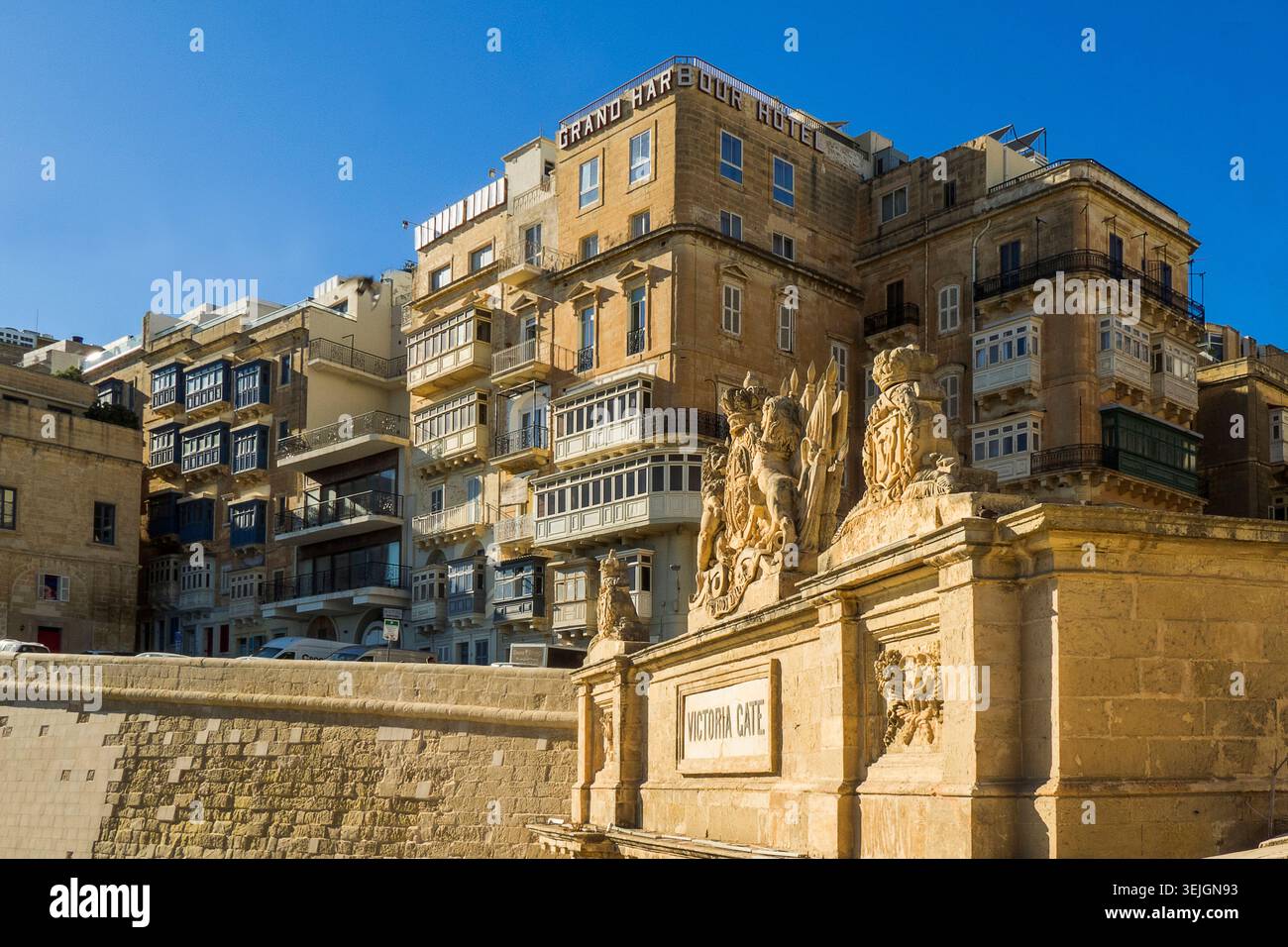 Malta - la Valletta, City Street di la Valletta Foto Stock