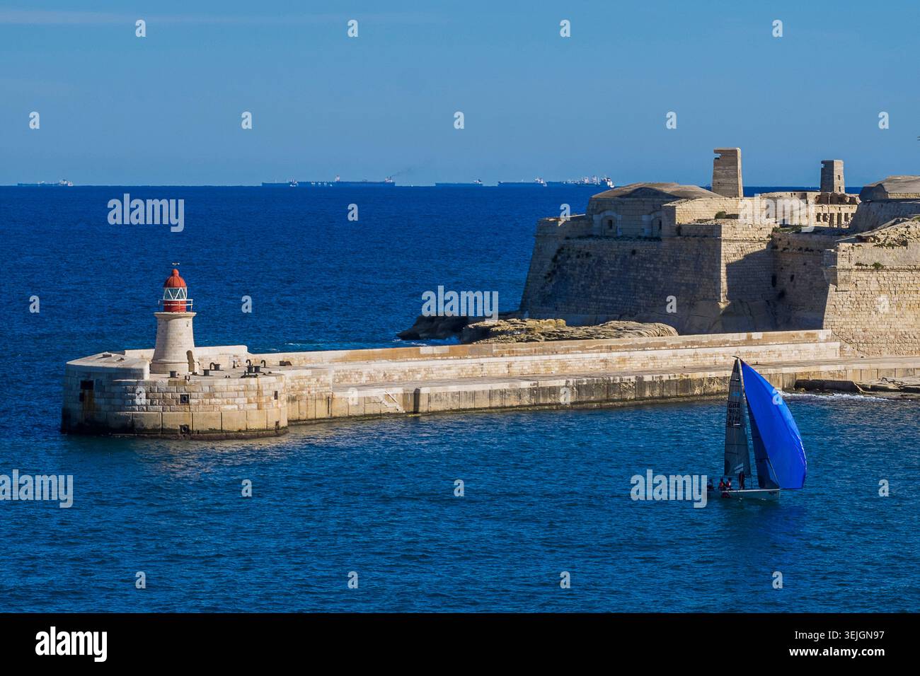 Malta - la Valletta, forte Ricasoli Foto Stock