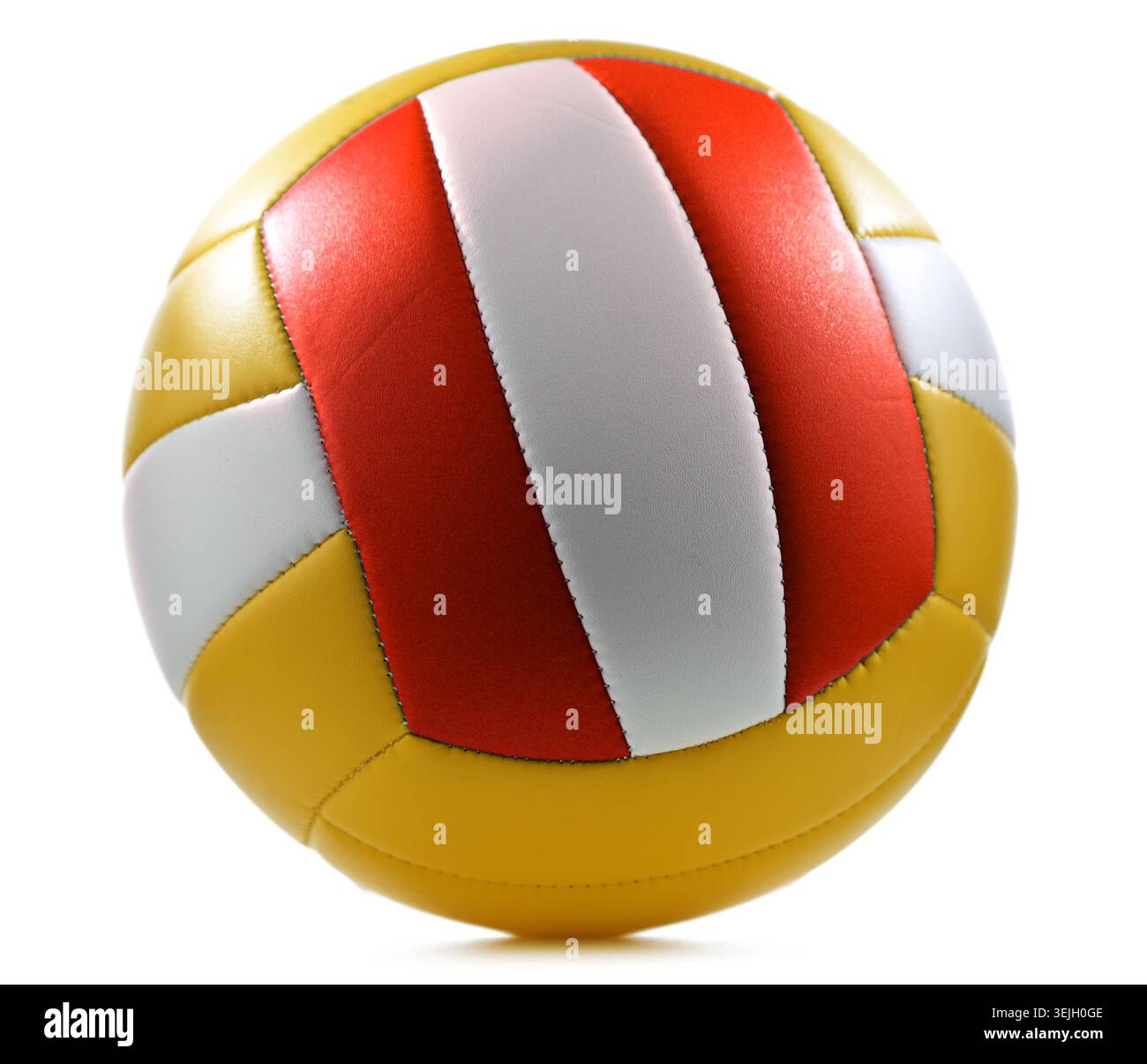 Pallavolo in pelle isolato su sfondo bianco. Foto Stock