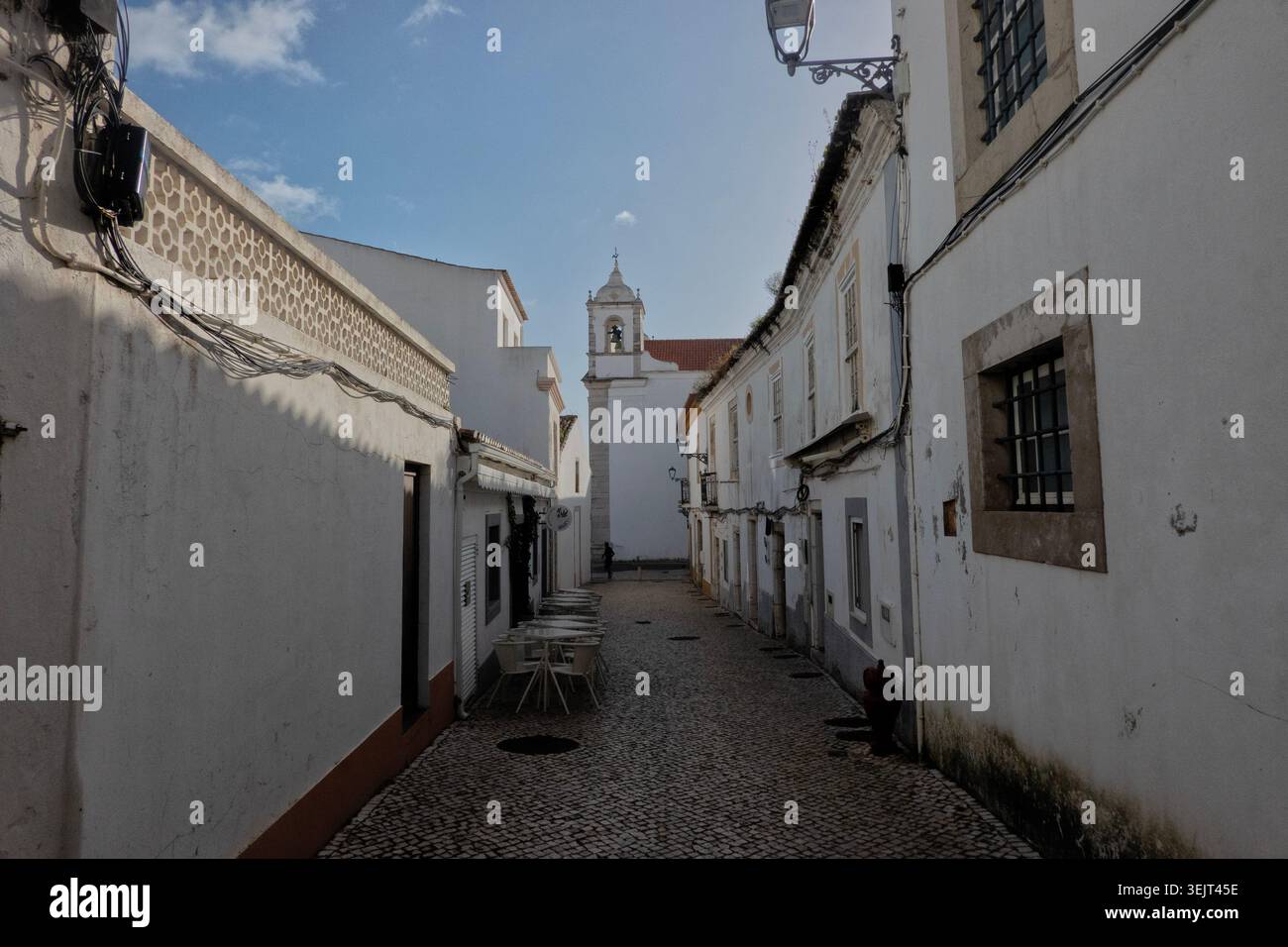 Vicoli del centro storico di Lagos, Algarve, Portogallo Foto Stock