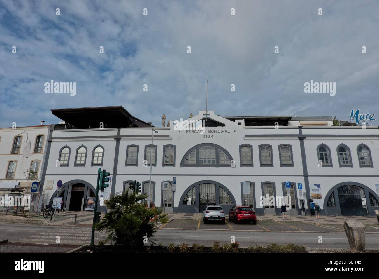 Mercato comunale edificio, Lagos, Algarve, PORTOGALLO Foto Stock