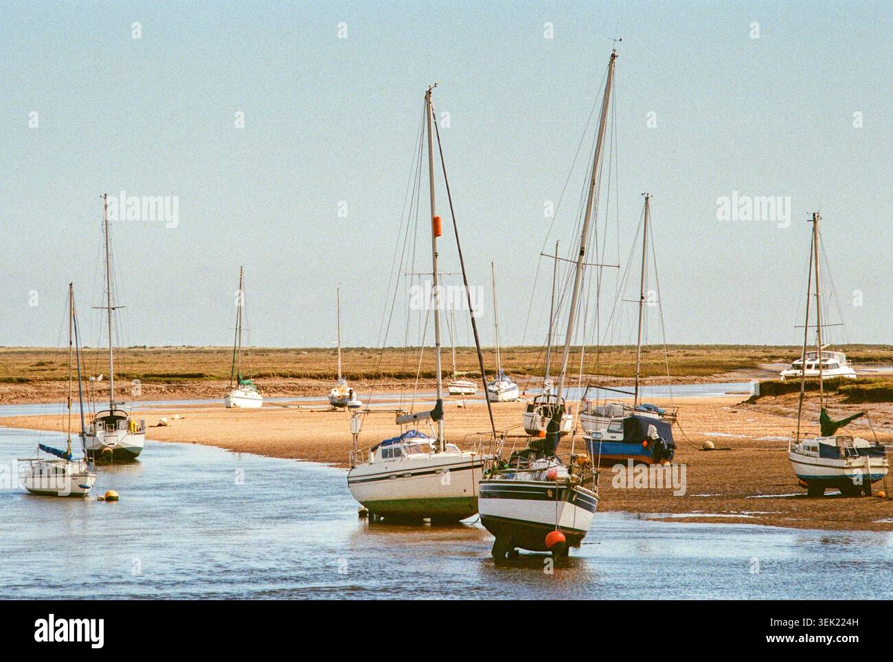 Wells-Next-the-Sea a Norfolk girato nel film Kodak Ultramax del 400 Foto Stock