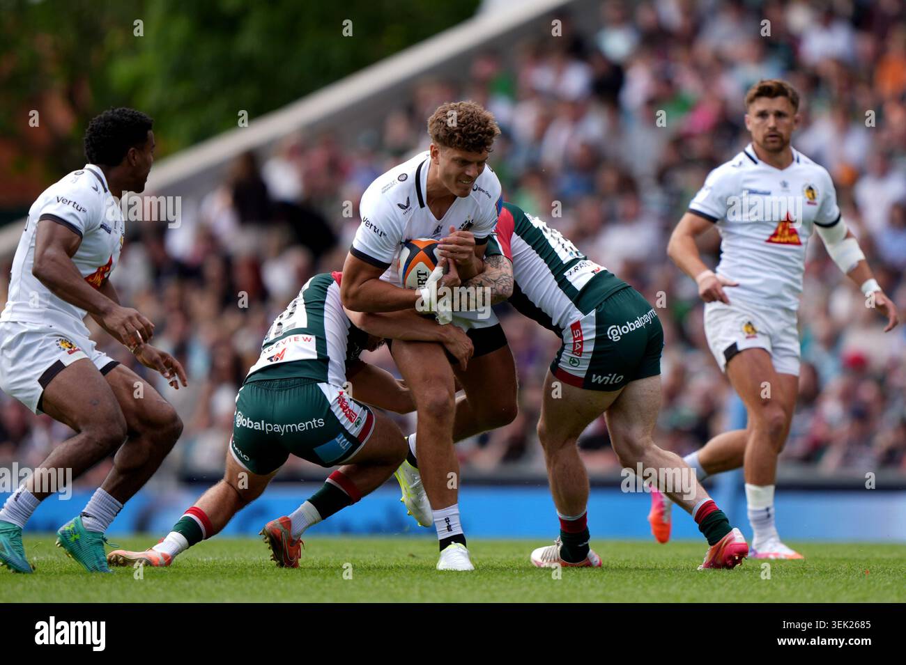 Durante il Gallagher PREM Match al Mattioli Woods Welford Road Stadium. Data foto: Domenica 31 maggio 2026. Foto Stock